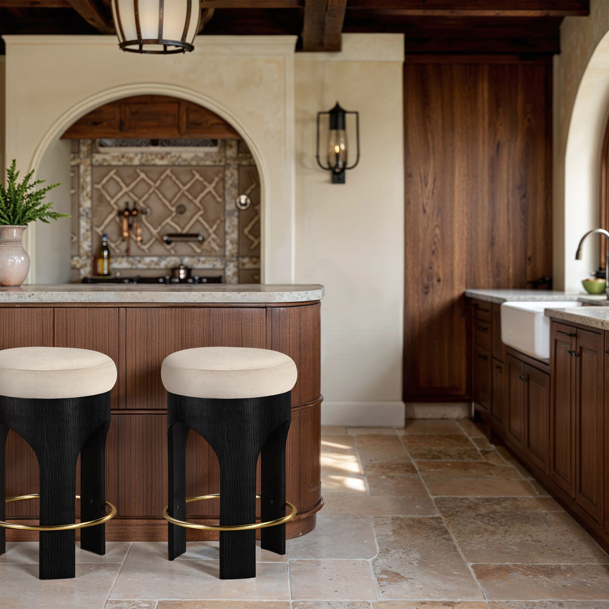 Bocceli - Counter Stool - Black Base
