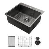 Topmount Kitchen Sink 16 Gauge, Single Bowl