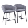 Ashland - Contemporary Counter Stool (Set of 2) - Black Steel Frame