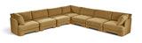 Hammond - Velvet Performance Fabric Upholstered 7 Piece Corner Sectional