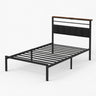 Platform Bed Frame With Charging Station & Headboard Storage