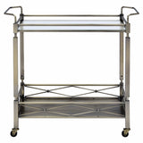 Matiesen - Serving Cart - Clear Glass & Antique Gold