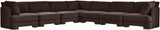 Hammond - Velvet Performance Fabric Upholstered 7 Piece Corner Sectional