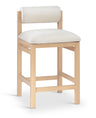 Roundhill - Fabric Counter Stool - Natural Frame