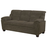 Scottsdale - Sofa With Nailhead Trims Upholstered Living Room Seating - Brown