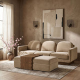 Woodra - Velvet Coffee Table/Ottoman