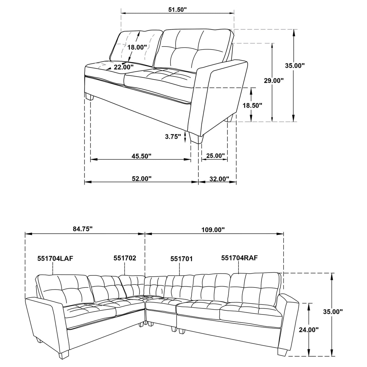Creston - Upholstered Sectional Sofa