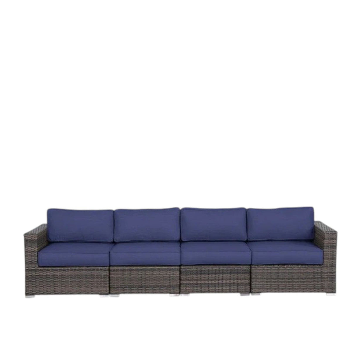 Luxurious Wicker Patio Sectional With Weather Resistant Sunbrella Cushions