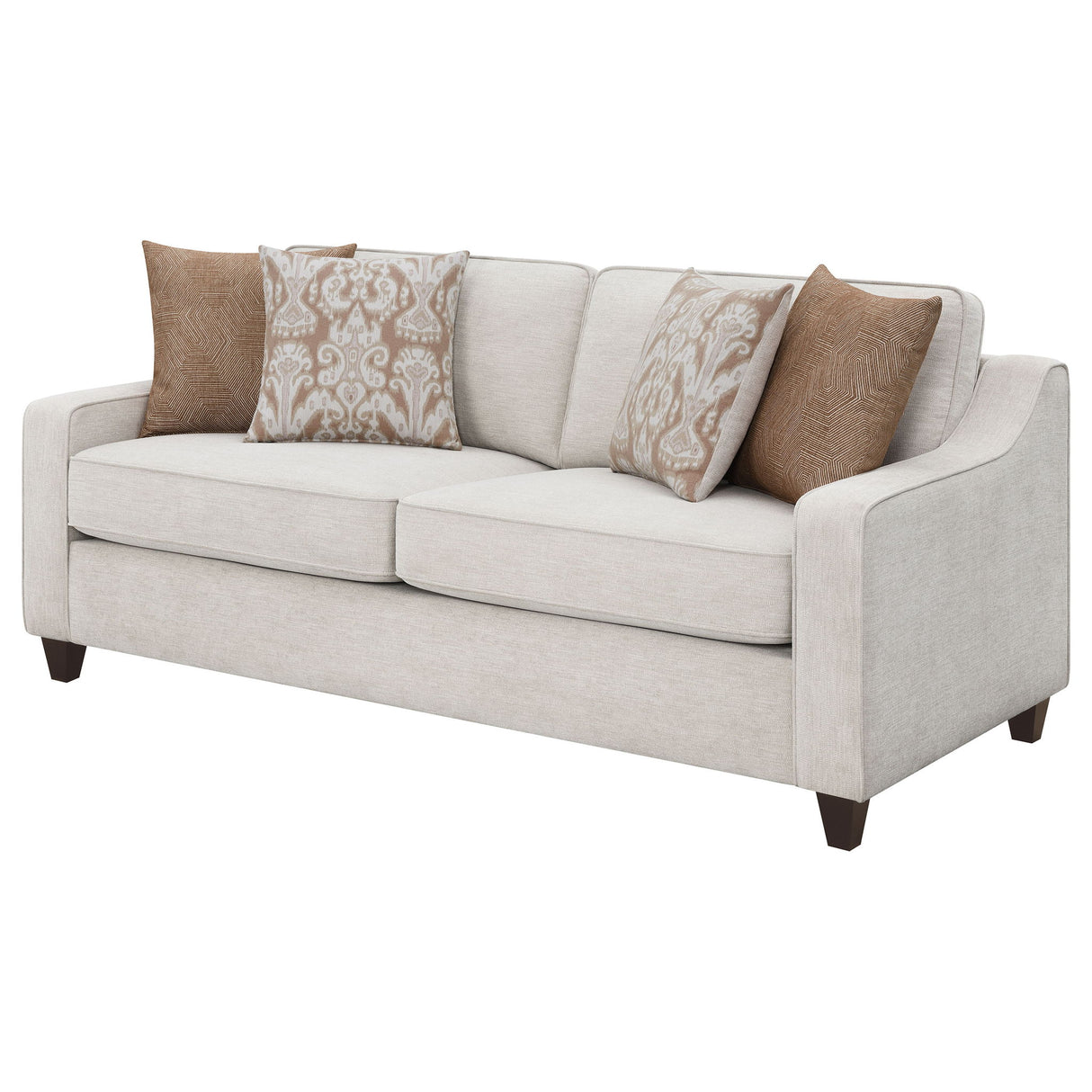 Mahaffey - Christine Upholstered Sloped Arm Sofa - Beige