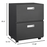 Office Furniture Copier Cabinet 2 Door Steel Copier Stand Mobile Pedestal File Printer Stand - Black