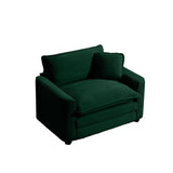 Modern Classic Corduroy Fabric Single Chair Deep Seat Sofa With Pillow