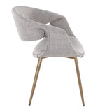 Curvo - Upholstered Chair (Set of 2) - Antique Copper Metal Legs