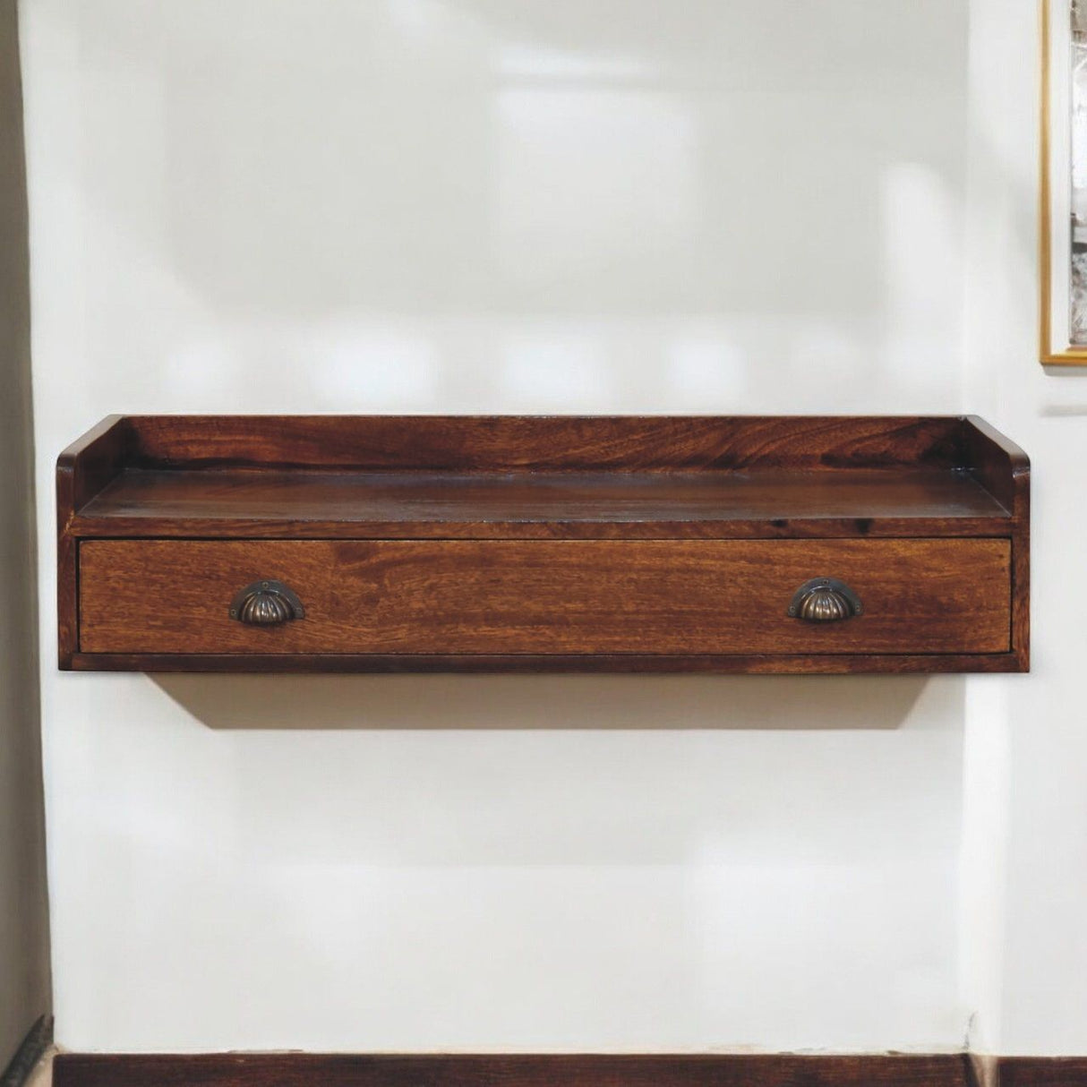 Belmont - Wall Mounted Console Shelf - Chestnut