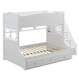 Meyer - Twin Over Full Bunk Bed With Storage - White