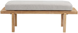 Naya - Chenille Fabric Bench - Cream