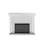 Nysa - 40" Fireplace - Mirrored & Faux Crystals