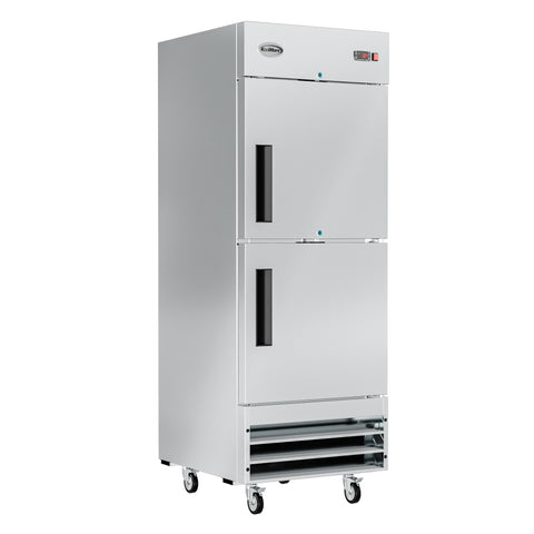 29 in. Commercial Stainless Steel Solid Half Door Reach-In Refrigerator, 23 cu. ft. RIR-1D-SSHD