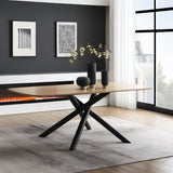 Lawton - Dining Table - Natural & Black