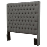 Camille - Upholstered California King Panel Headboard - Gray