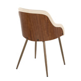 Bacci - Chair (Set of 2) - Antique Copper Metal, Walnut Wood