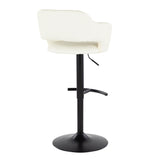 Margarite - Adjustable Barstool With Swivel - Black Metal (Set of 2)