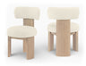 Atelier - Vegan Leather Upholstered Dining Chair (Set of 2) - Painted Natural Frame