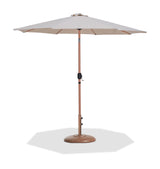 Fiji - Aluminum Patio Umbrella With Round Teak Base