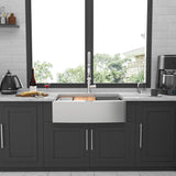 Classic Ceramic Farmhouse Sink Workstation Single Bowl With Durable Finish