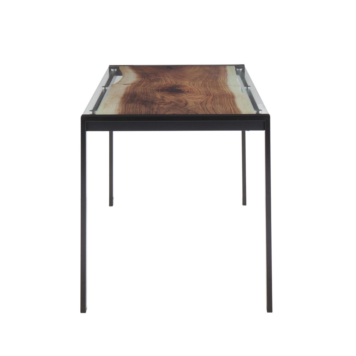 Live Edge - Contemporary Table - Printed Glass Top