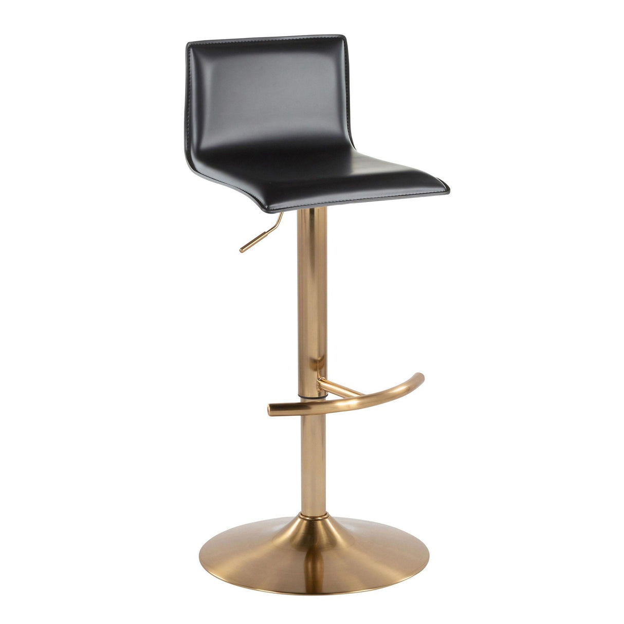 Mara - Adjustable Barstool (Set of 2) - Gold Metal