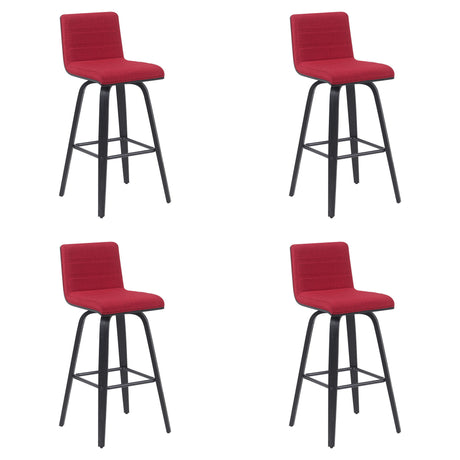 Vienna - Modern Swivel Bar Height Stool - Black Brushed Wood Frame