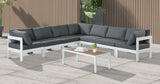 Nizuc - Outdoor Patio 7 Piece Modular Sectional With White Frame