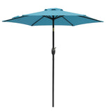 Umbrella With Crank Lift & Tilt, UV-Resistant Canopy For Patio