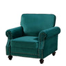 Upholstered Accent Armchair With Turned Legs For Living Room