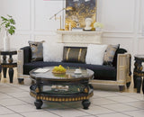 HD-9042 - Sofa - Silver / Black / Gold