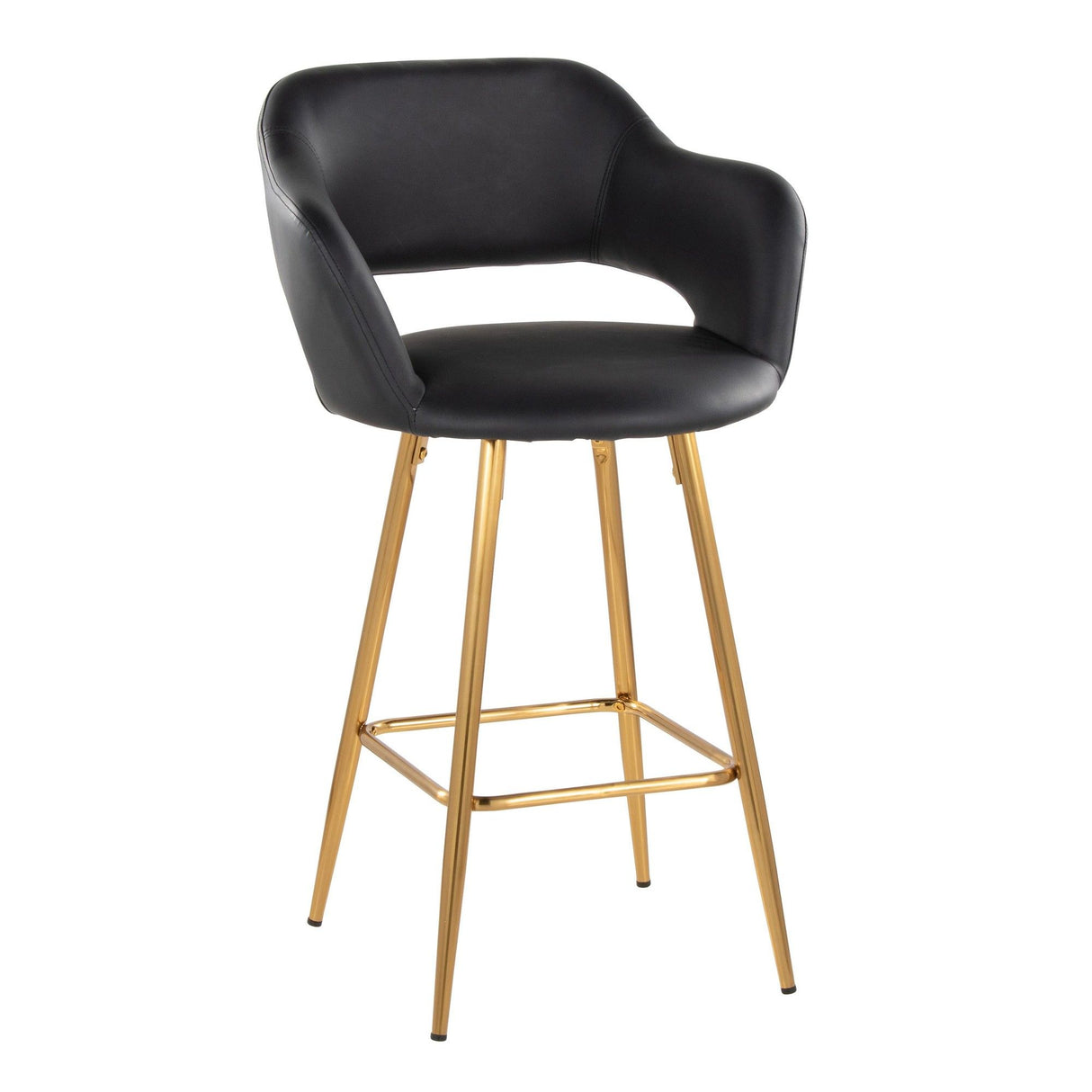 Margarite - 26" Fixed-Height Counter Stool - Gold Metal (Set of 2)