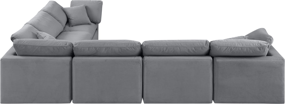 Indulge - Velvet 6 Piece Modular Corner Sectional