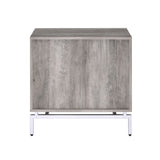 Cistus - Accent Table - Weathered Gray Oak & White