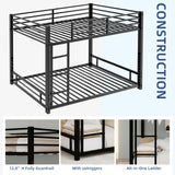 Bunk Bed With Noise Reduction And Safety Guardrail