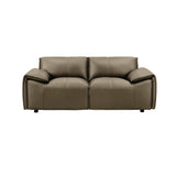 Tanner - Leather Loveseat With Padded Arms