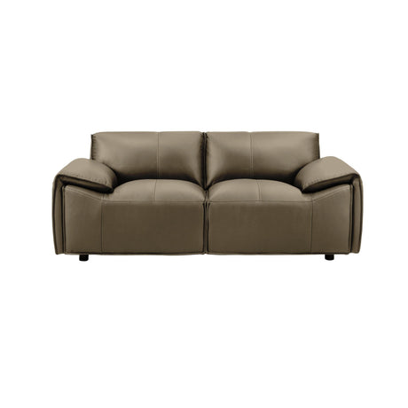 Tanner - Leather Loveseat With Padded Arms