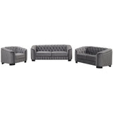 Upholstered 3 Piece Sofa Set With Legs