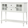 Hearth & Haven Stella Buffet Storage Cabinet With Bottom Shelf, White
