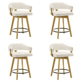 Callah - Contemporary Natural Wood Counter Height Kitchen Bar Stool