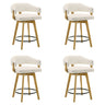Callah - Contemporary Natural Wood Counter Height Kitchen Bar Stool