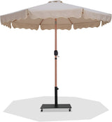 Amalfi - Aluminum Patio Umbrella - Black Base / Light Brown Pole