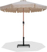 Amalfi - Aluminum Patio Umbrella - Black Base / Light Brown Pole