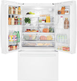 GE(R) ENERGY STAR(R) 27.0 Cu. Ft. French-Door Refrigerator with Internal Water Dispenser - White- (GNE27JGMWW)