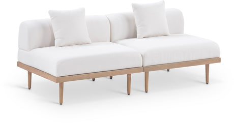 Laguna - 2 Piece Resilient Water Resistant Fabric 71" Outdoor Patio Armless Modular Loveseat