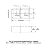 Double Bowl Sink Workstation - White